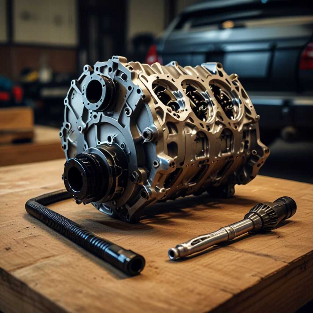 Biofuel-powered diesel engine under maintenance