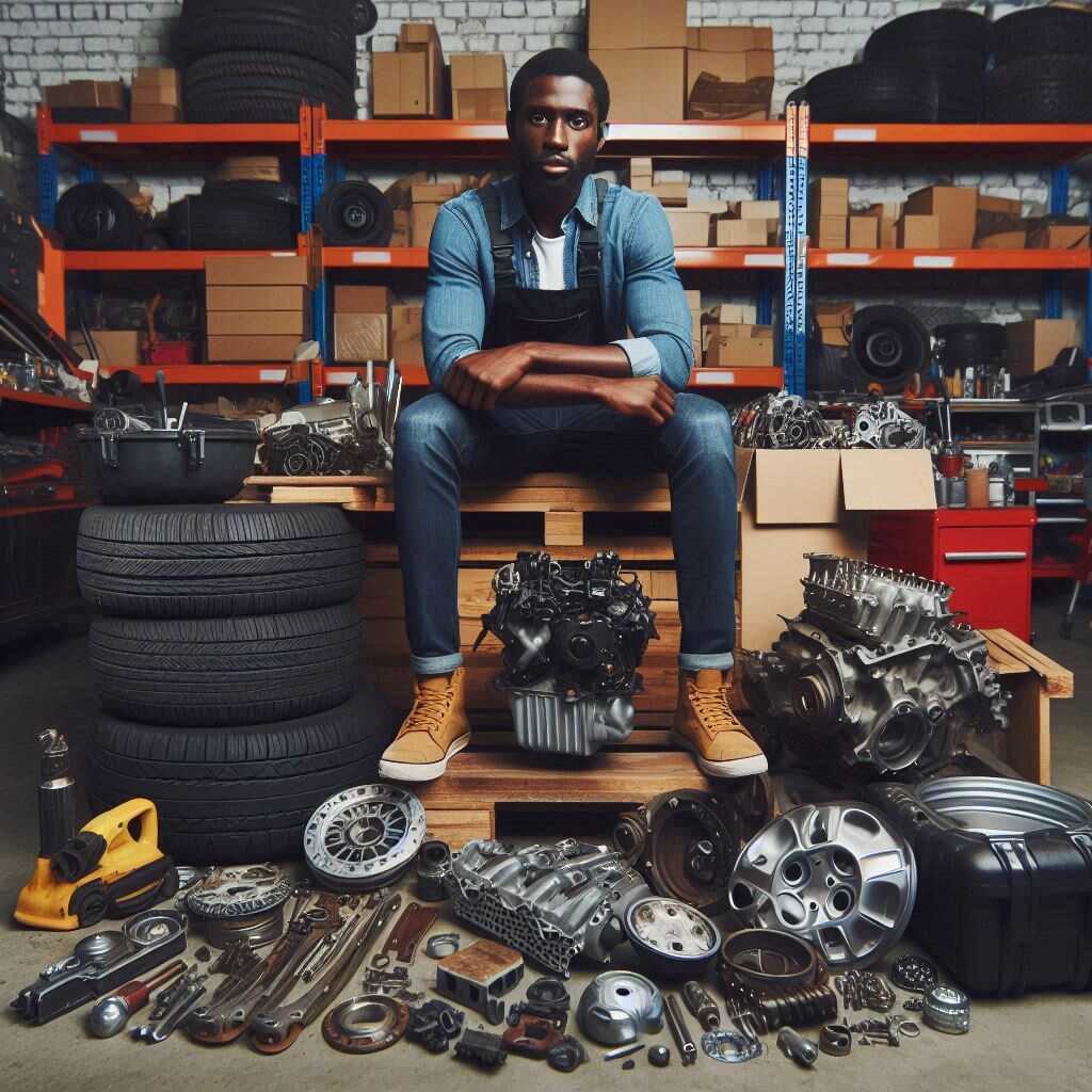 Mechanic checking car radiator