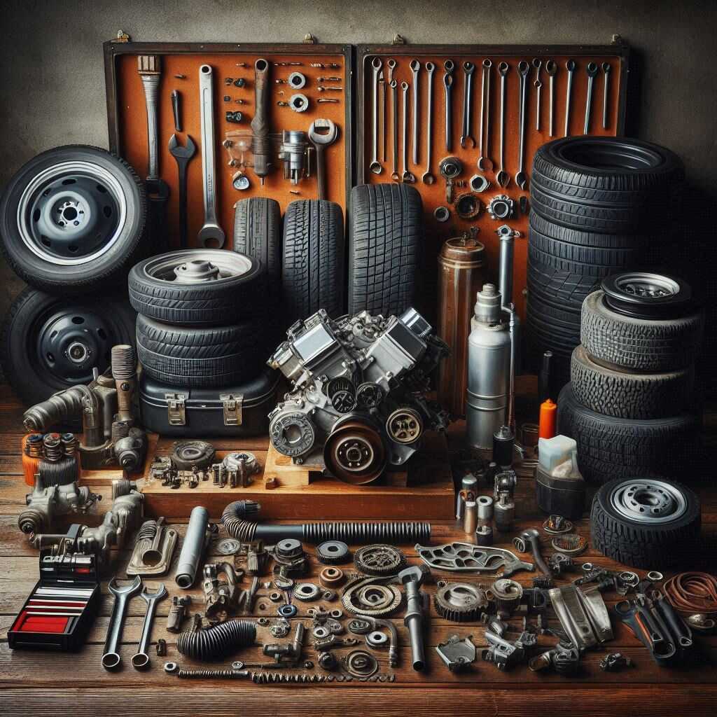 Inside view of catalytic converter components