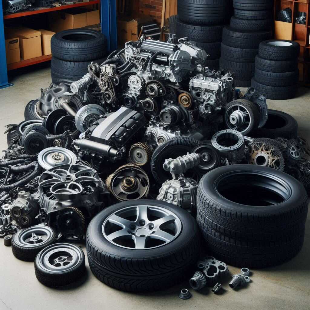 Car engine with pump installed