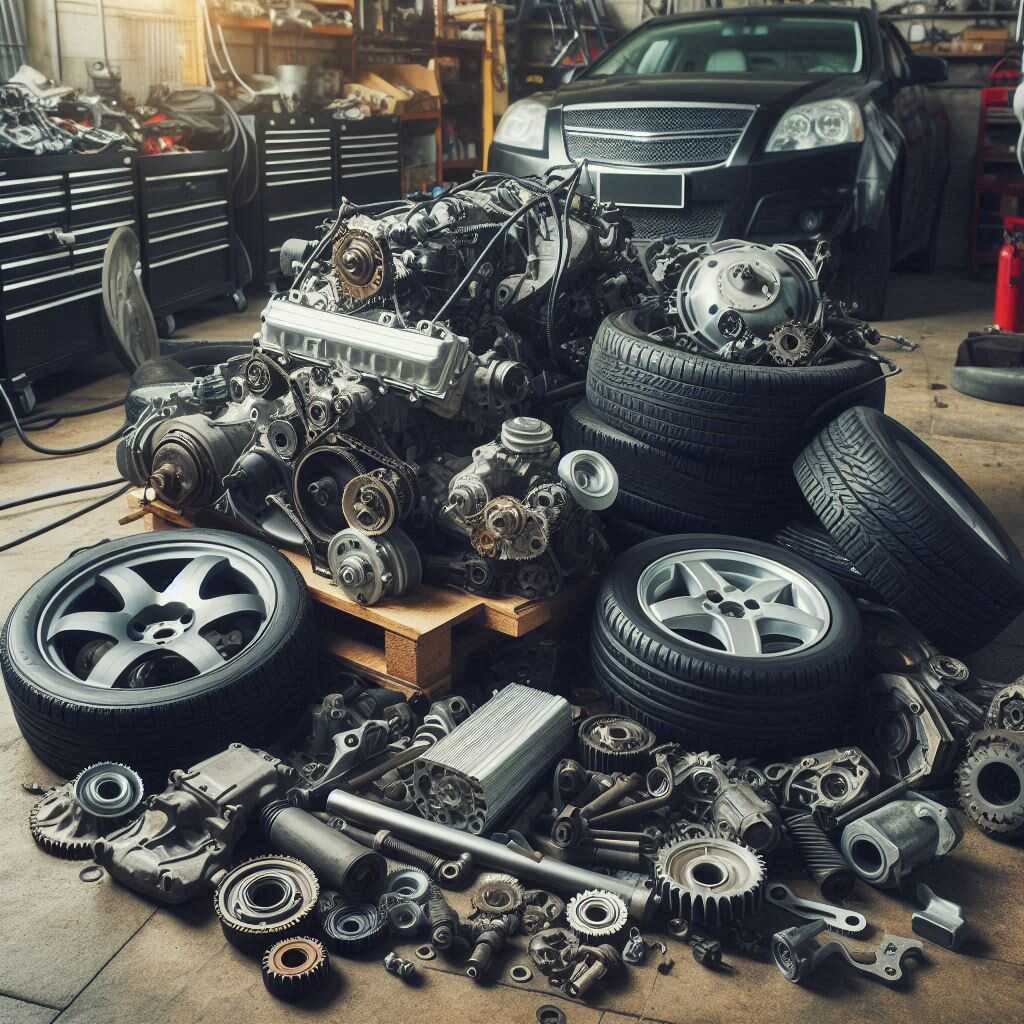 Mechanic examining a used catalytic converter