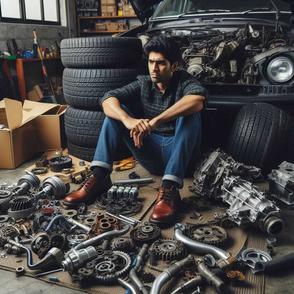 Diagram of fuel pump components