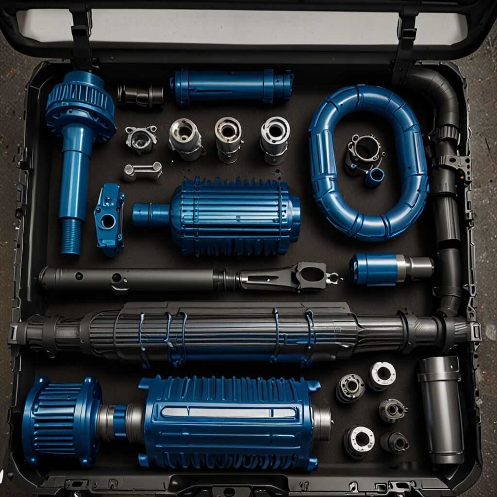 Diesel performance parts on display