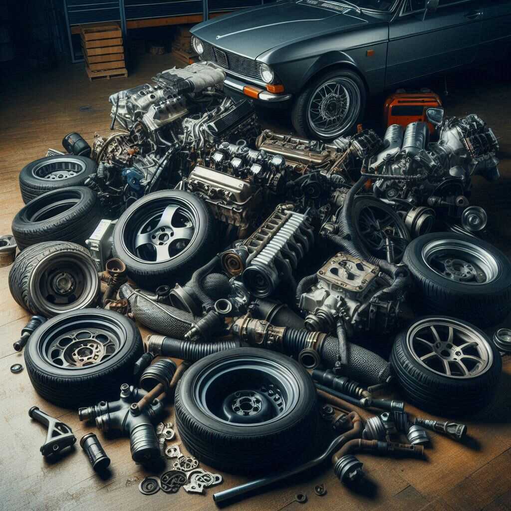 Cross section of a car radiator